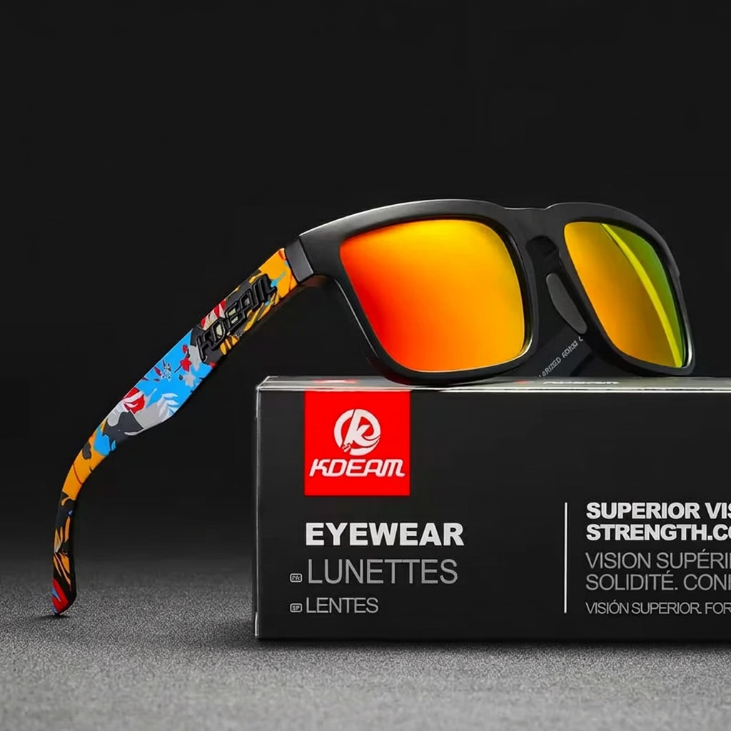 Kdeam Sunglasses. Black with red glasses