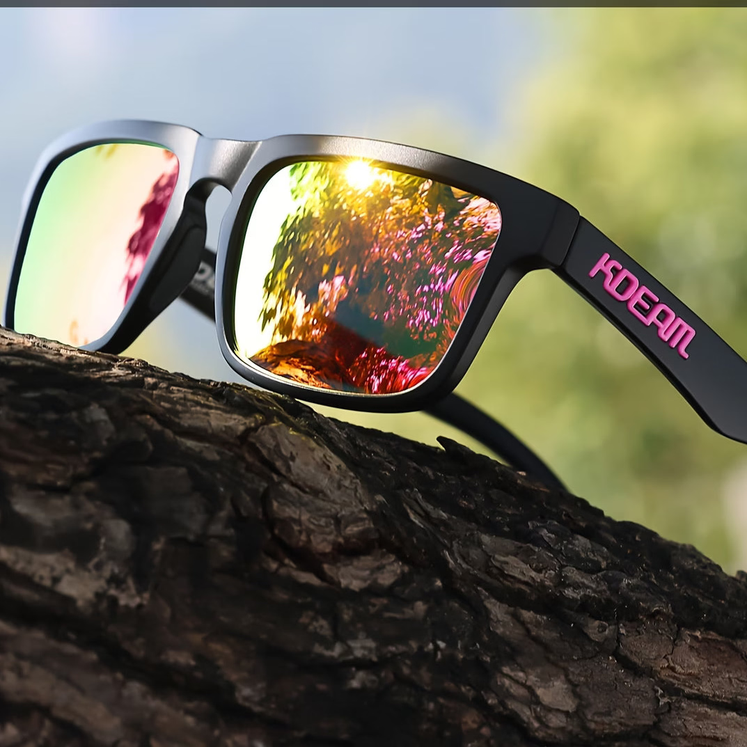 KDEAM Polarized Sunglasses Black/Pink