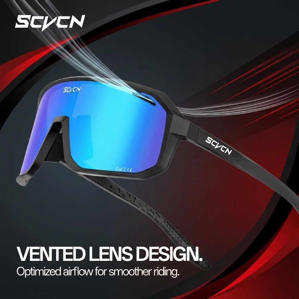 SCVCN Cycling Glasses Blue Lens