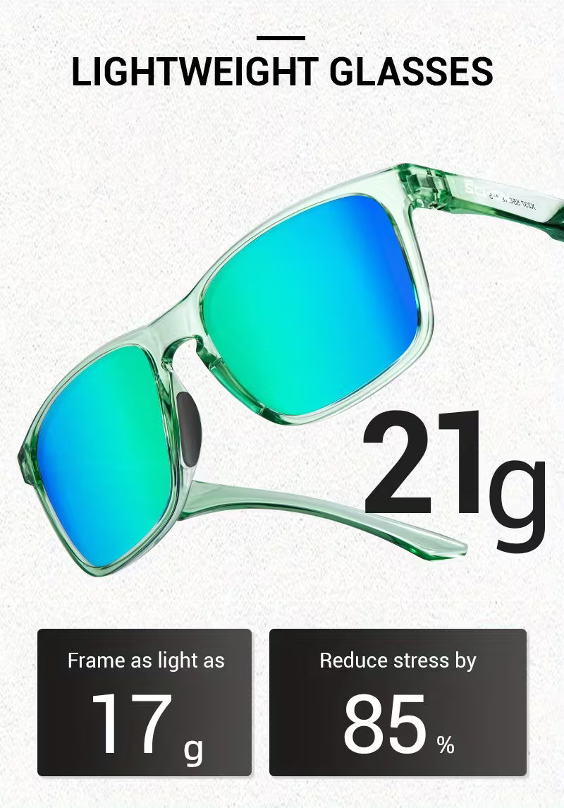 SCVCN Polarized Glasses Black/Blue Lens