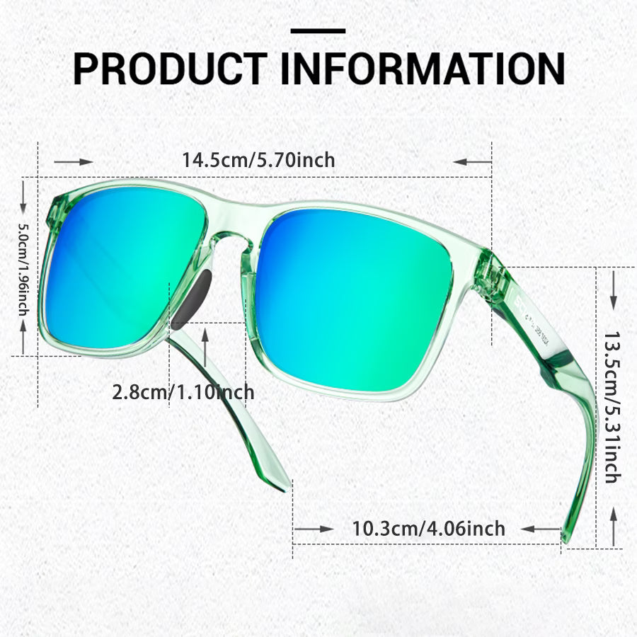 SCVCN Polarized Glasses Black/Red Lens