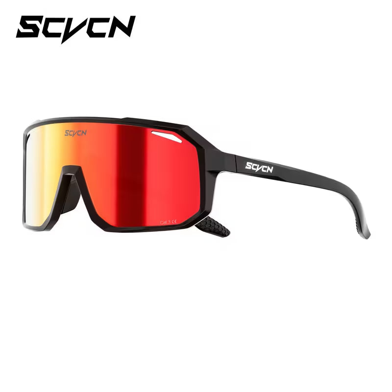 SCVCN Cycling Glasses Red Lens