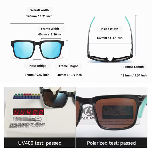 KDEAM Polarized Sunglasses Black/Pink